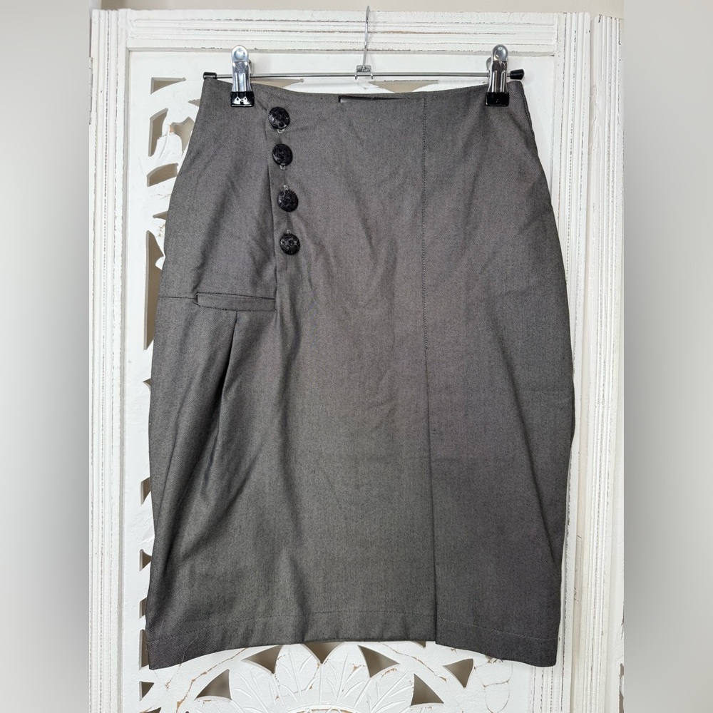 Kitchen Orange Charcoal Fuji Pencil Skirt